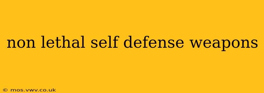 non lethal self defense weapons