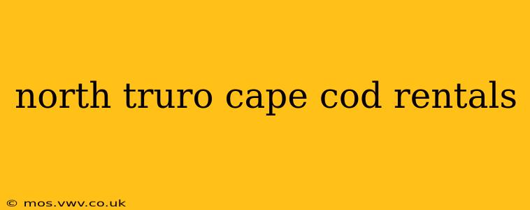 north truro cape cod rentals