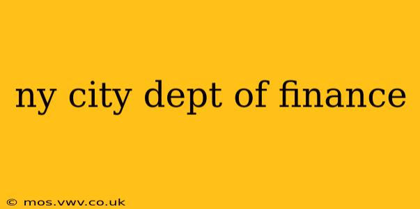 ny city dept of finance