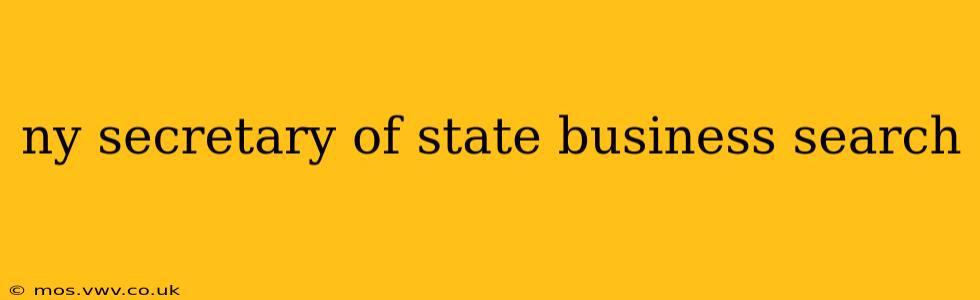 ny secretary of state business search