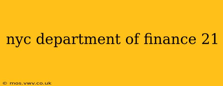 nyc department of finance 21
