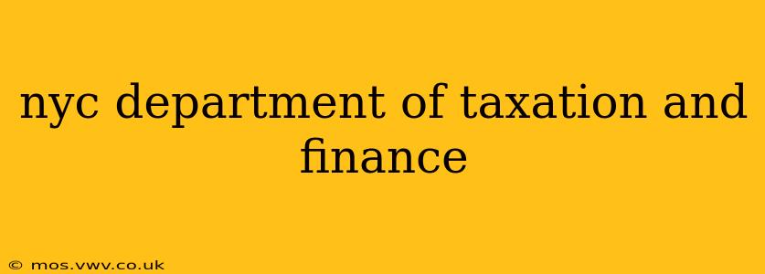 nyc department of taxation and finance