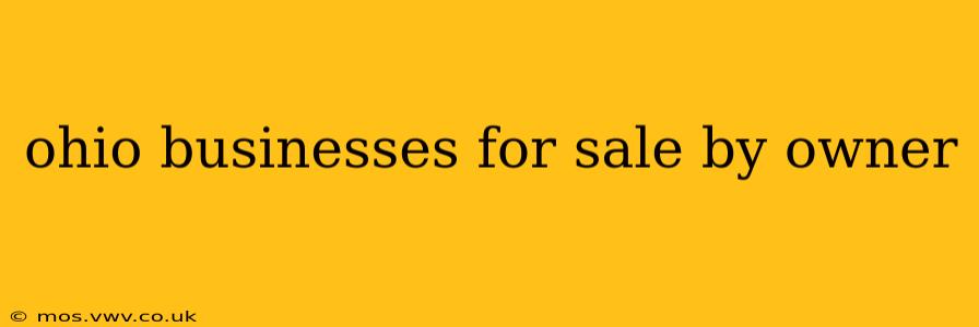ohio businesses for sale by owner