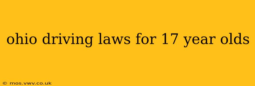 ohio driving laws for 17 year olds
