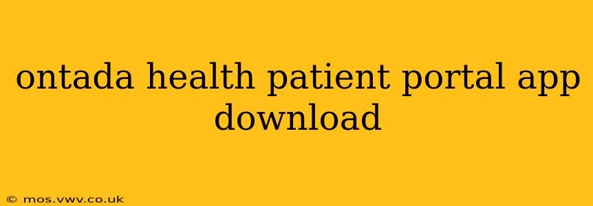 ontada health patient portal app download