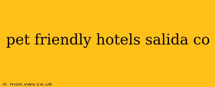 pet friendly hotels salida co
