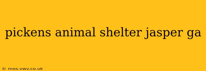pickens animal shelter jasper ga