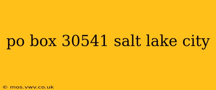 po box 30541 salt lake city