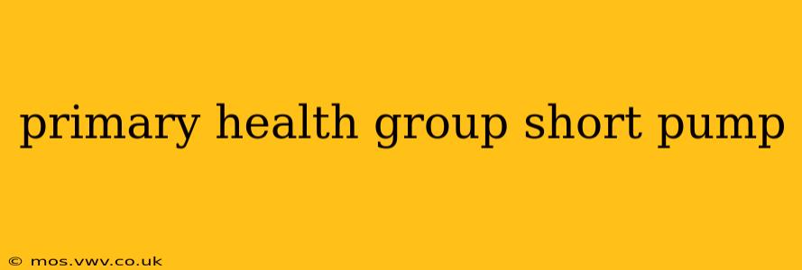 primary health group short pump