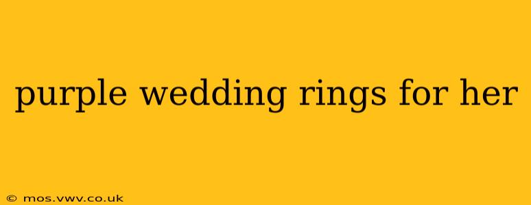 purple wedding rings for her