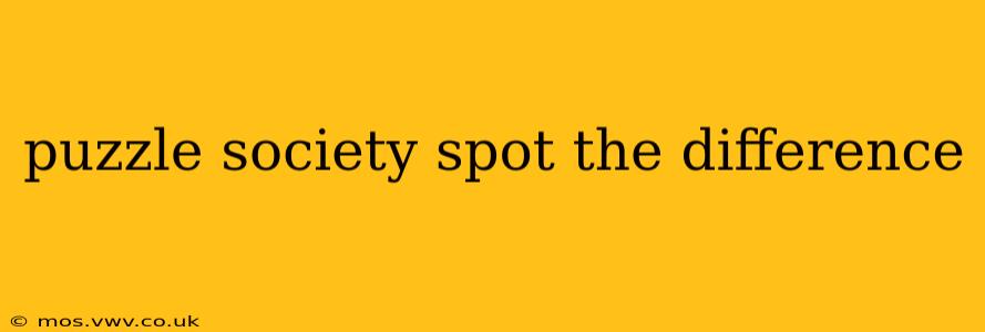 puzzle society spot the difference