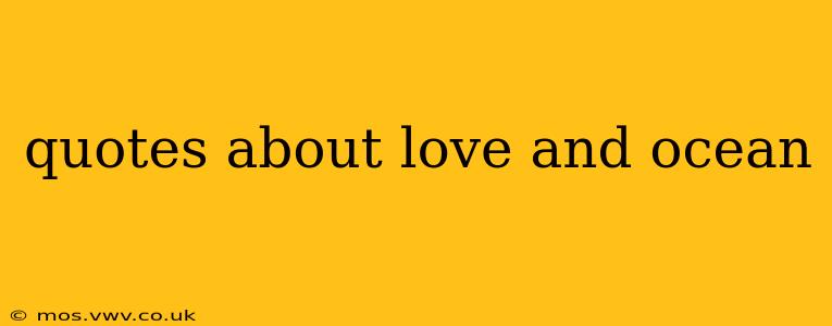 quotes about love and ocean