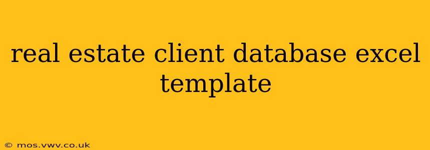 real estate client database excel template