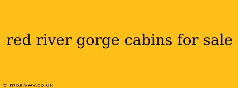 red river gorge cabins for sale