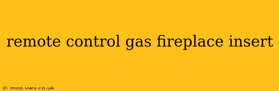 remote control gas fireplace insert