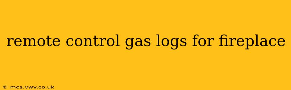 remote control gas logs for fireplace