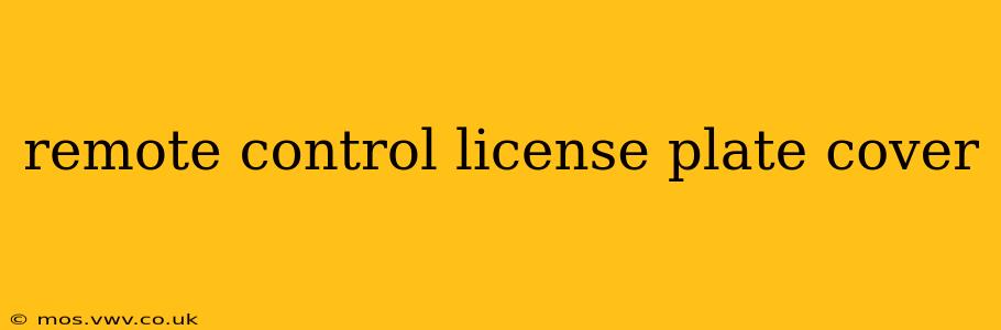 remote control license plate cover