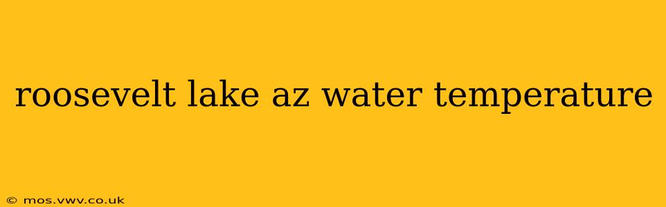 roosevelt lake az water temperature