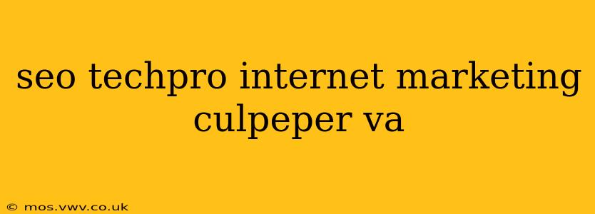 seo techpro internet marketing culpeper va