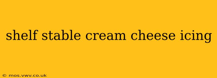 shelf stable cream cheese icing