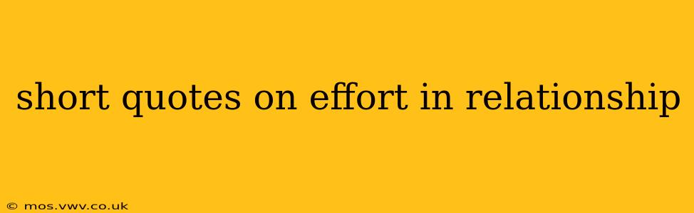 short quotes on effort in relationship