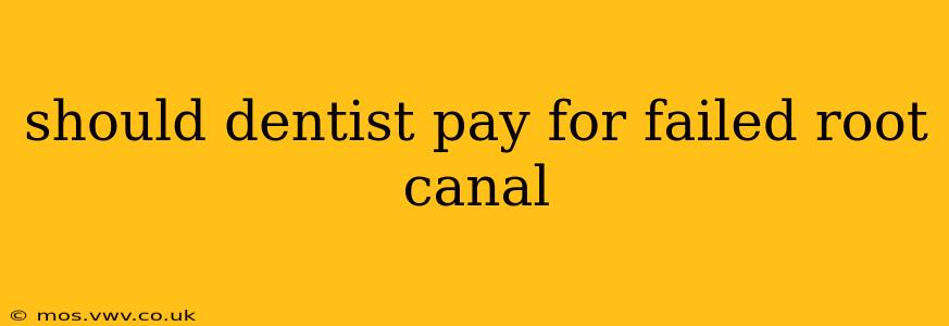 should dentist pay for failed root canal