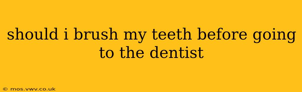 should i brush my teeth before going to the dentist