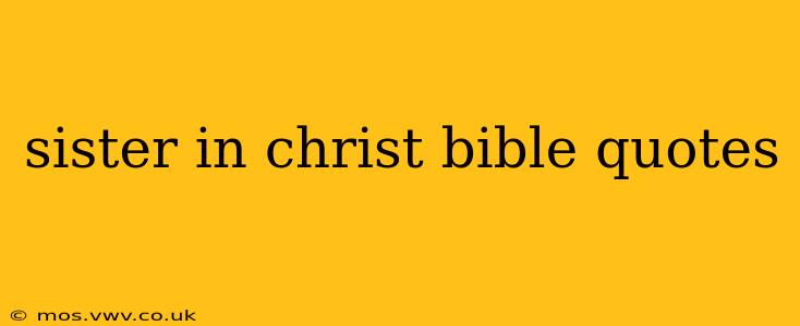 sister in christ bible quotes