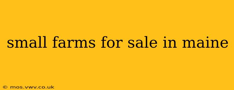 small farms for sale in maine