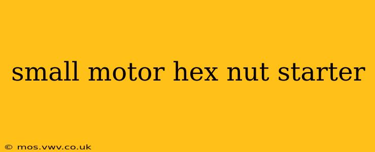 small motor hex nut starter