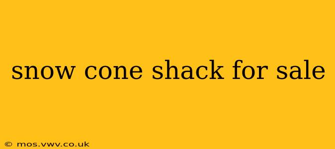 snow cone shack for sale