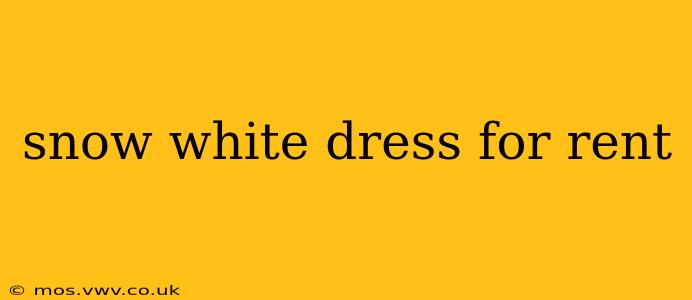snow white dress for rent