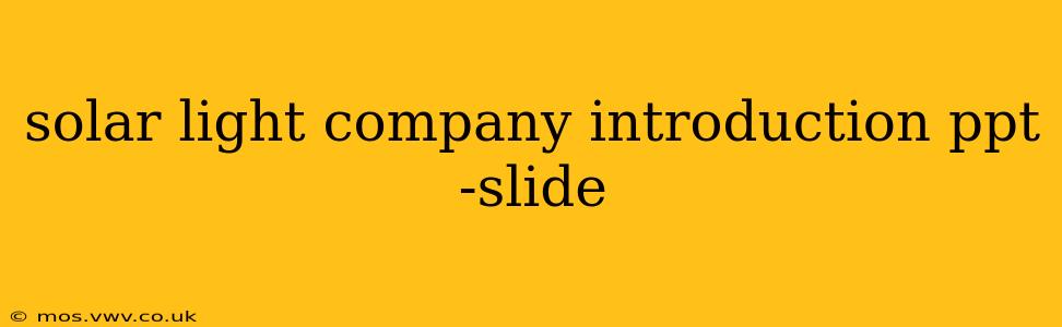 solar light company introduction ppt -slide