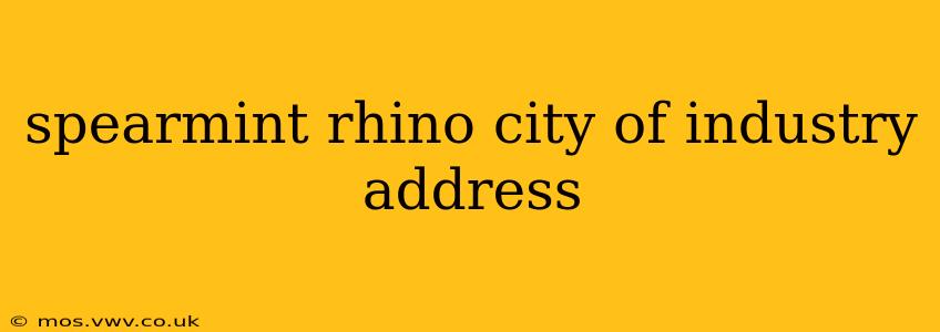 spearmint rhino city of industry address