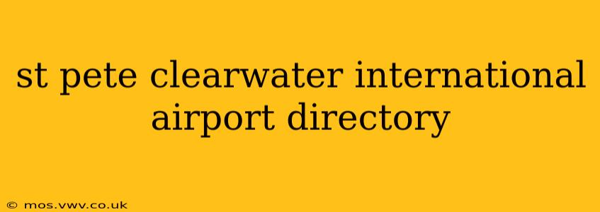 st pete clearwater international airport directory