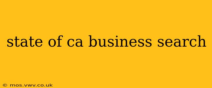state of ca business search