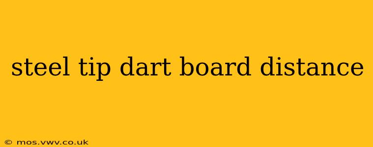 steel tip dart board distance