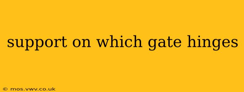 support on which gate hinges