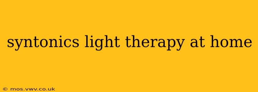 syntonics light therapy at home