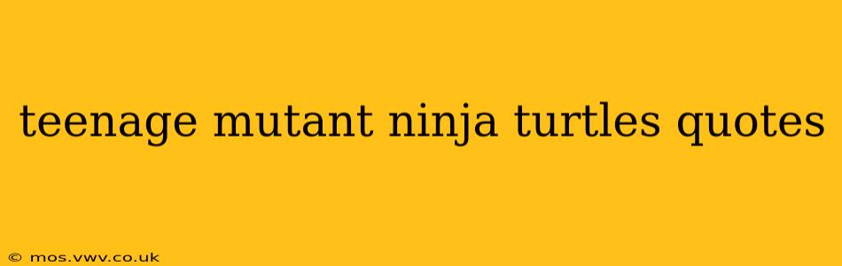 teenage mutant ninja turtles quotes
