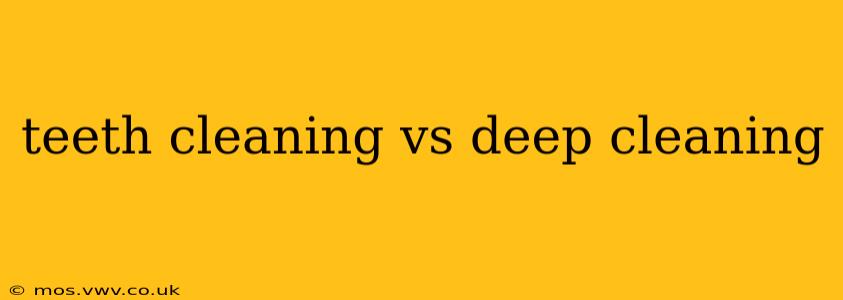 teeth cleaning vs deep cleaning