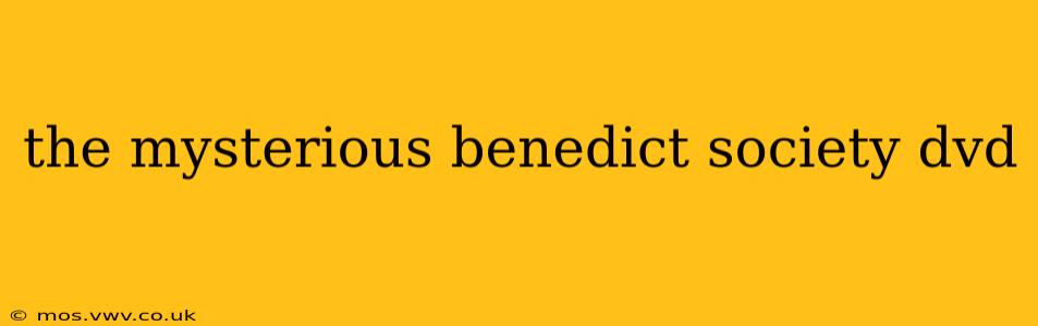 the mysterious benedict society dvd