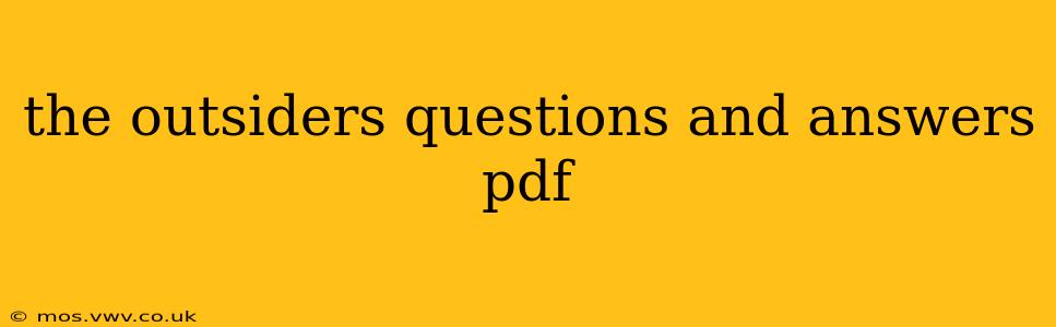 the outsiders questions and answers pdf
