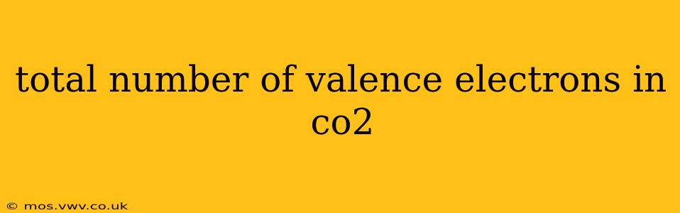 total number of valence electrons in co2