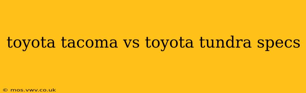 toyota tacoma vs toyota tundra specs