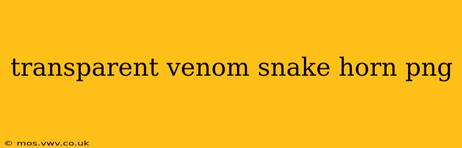 transparent venom snake horn png