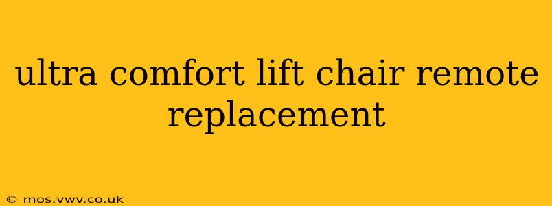 ultra comfort lift chair remote replacement