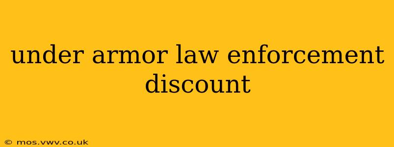 under armor law enforcement discount