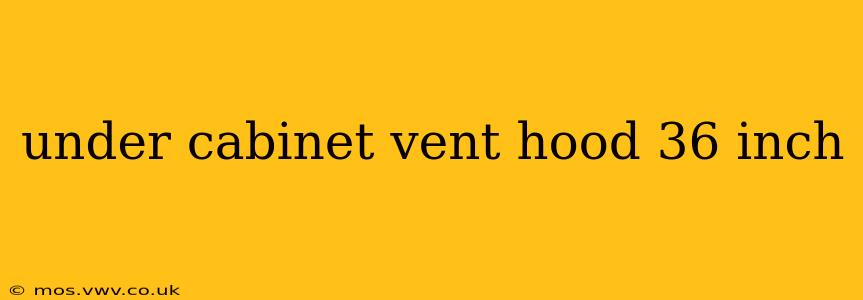 under cabinet vent hood 36 inch