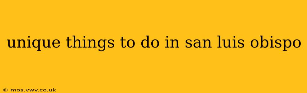 unique things to do in san luis obispo